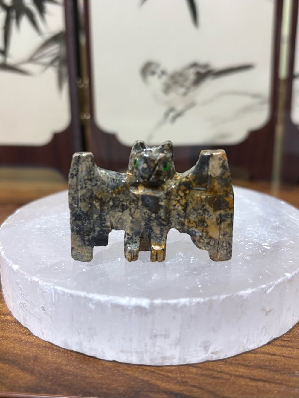 Peruvian Soapstone Bat Carving